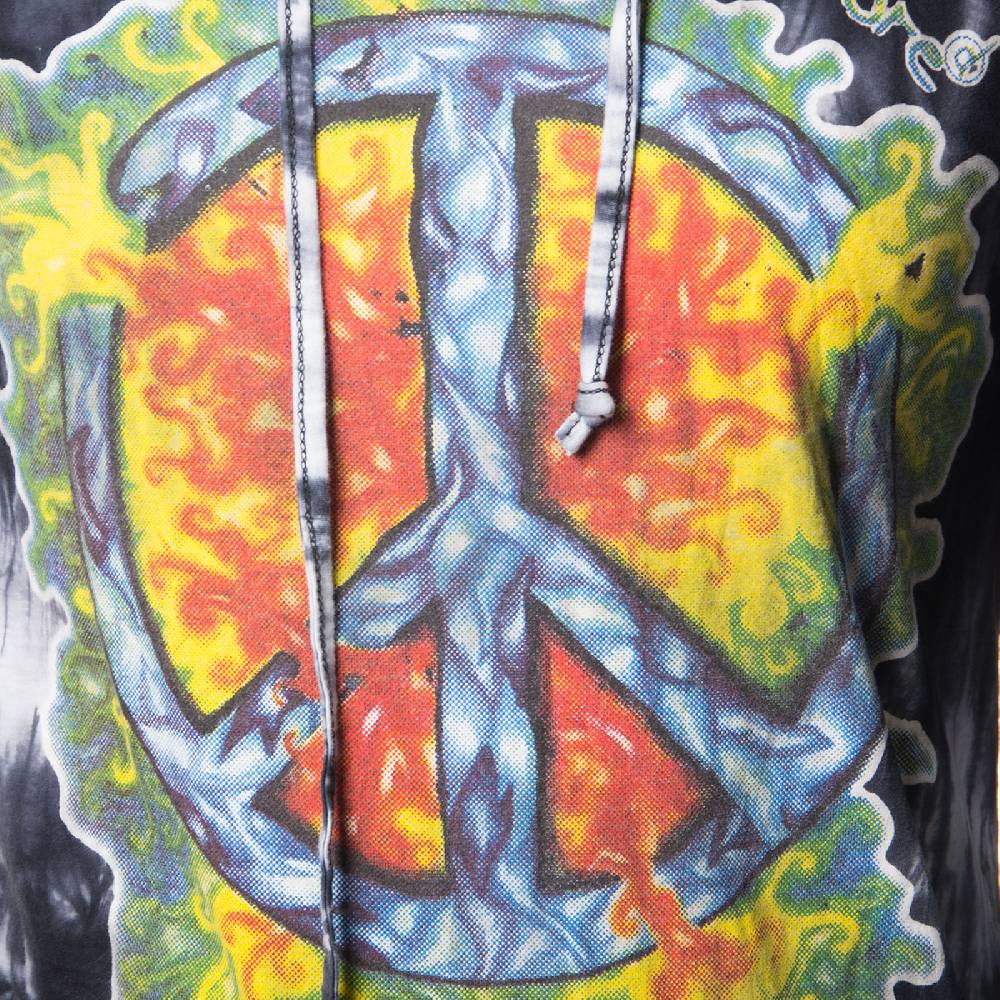 Kunst Und Magie Kunst und Magie Sure Hoody Kapuzen Tie Dye Batik Shirt mit "Peace" Motiv Weihnachtsangebot