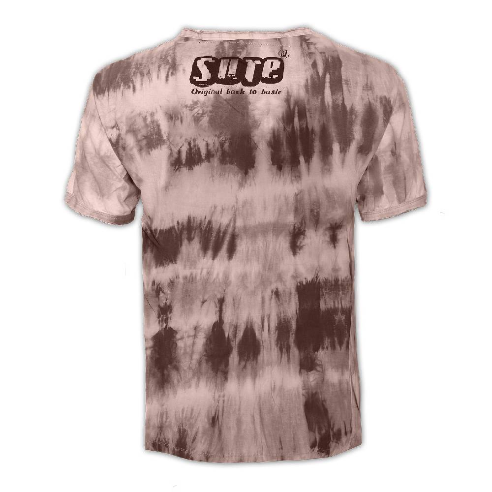 Kunst Und Magie Kunst und Magie Sure Herren Buntes 70er Retro Hippie T-Shirt OM im Batiklook Muttertagsangebot