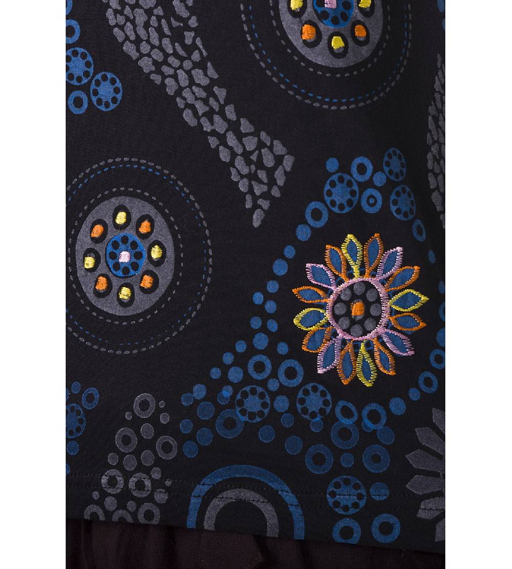 Kunst Und Magie Kunst und Magie Boho Damen Sweater Oberteil mit Stickereien Valentinstagsangebot