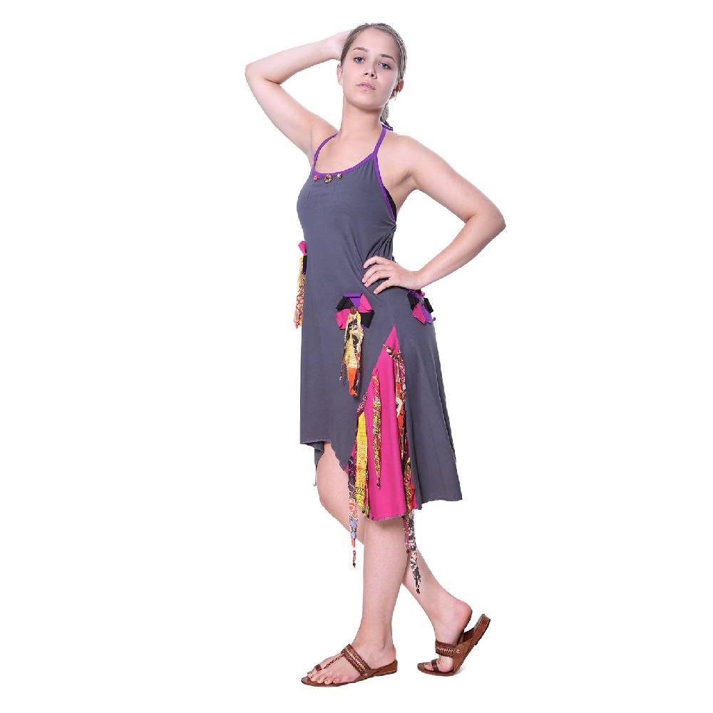 Kunst Und Magie Kunst und Magie Freches Minikleid Longshirt Tunika Hippie Boho Trägerkleid Jubiläumsangebot