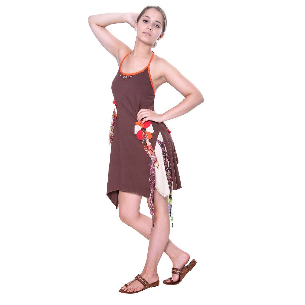 Kunst Und Magie Kunst und Magie Freches Minikleid Longshirt Tunika Hippie Boho Trägerkleid Jubiläumsangebot