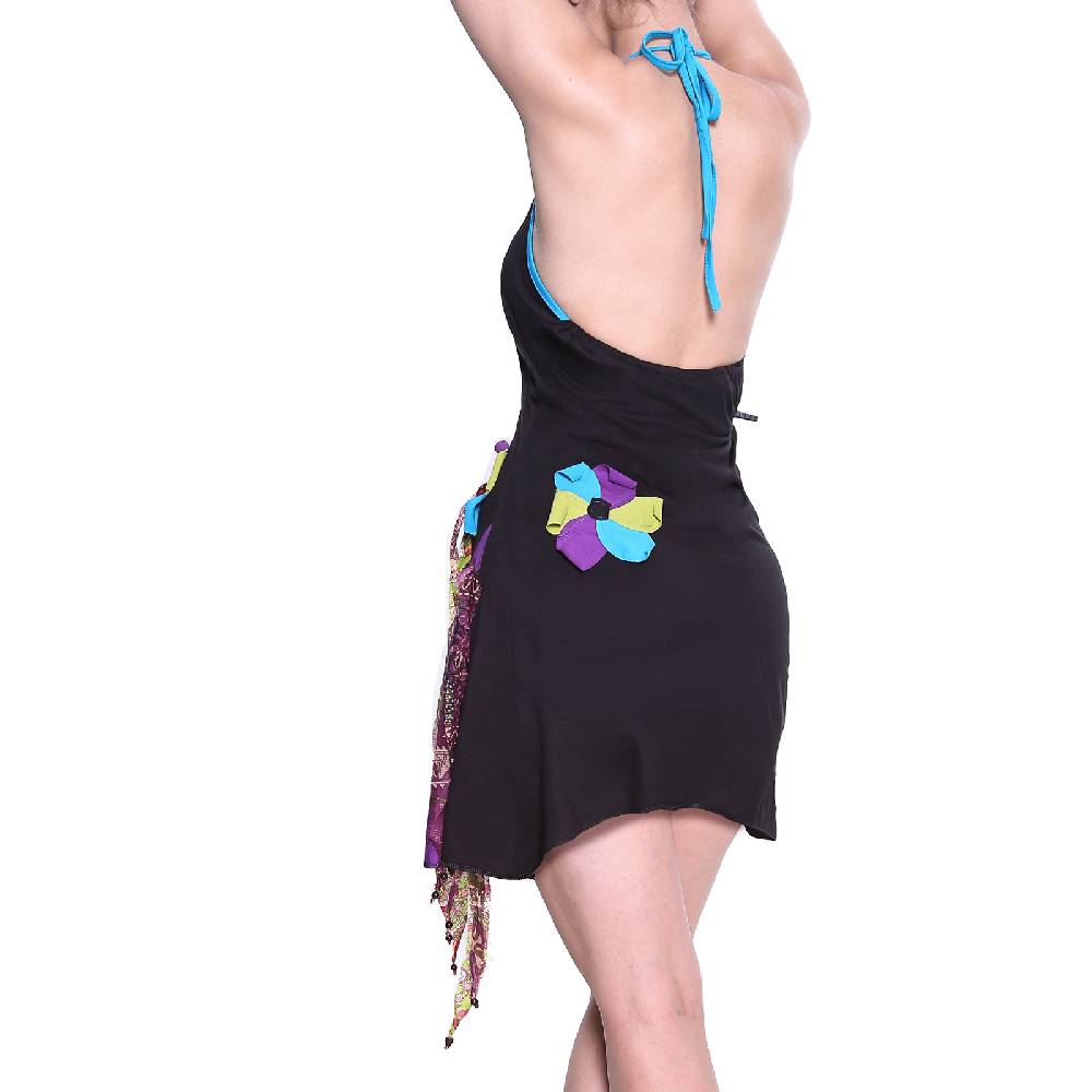 Kunst Und Magie Kunst und Magie Freches Minikleid Longshirt Tunika Hippie Boho Trägerkleid Lagerräumung