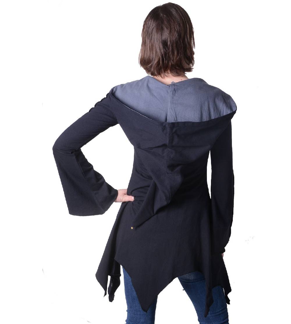 Kunst Und Magie Baumwoll Sweatjacke in ausgefallenem Design mit Zipfelkapuze - Damenjacke zum Überziehen Saisonale Angebote
