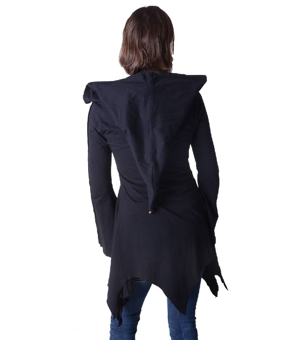 Kunst Und Magie Baumwoll Sweatjacke in ausgefallenem Design mit Zipfelkapuze - Damenjacke zum Überziehen Saisonale Angebote