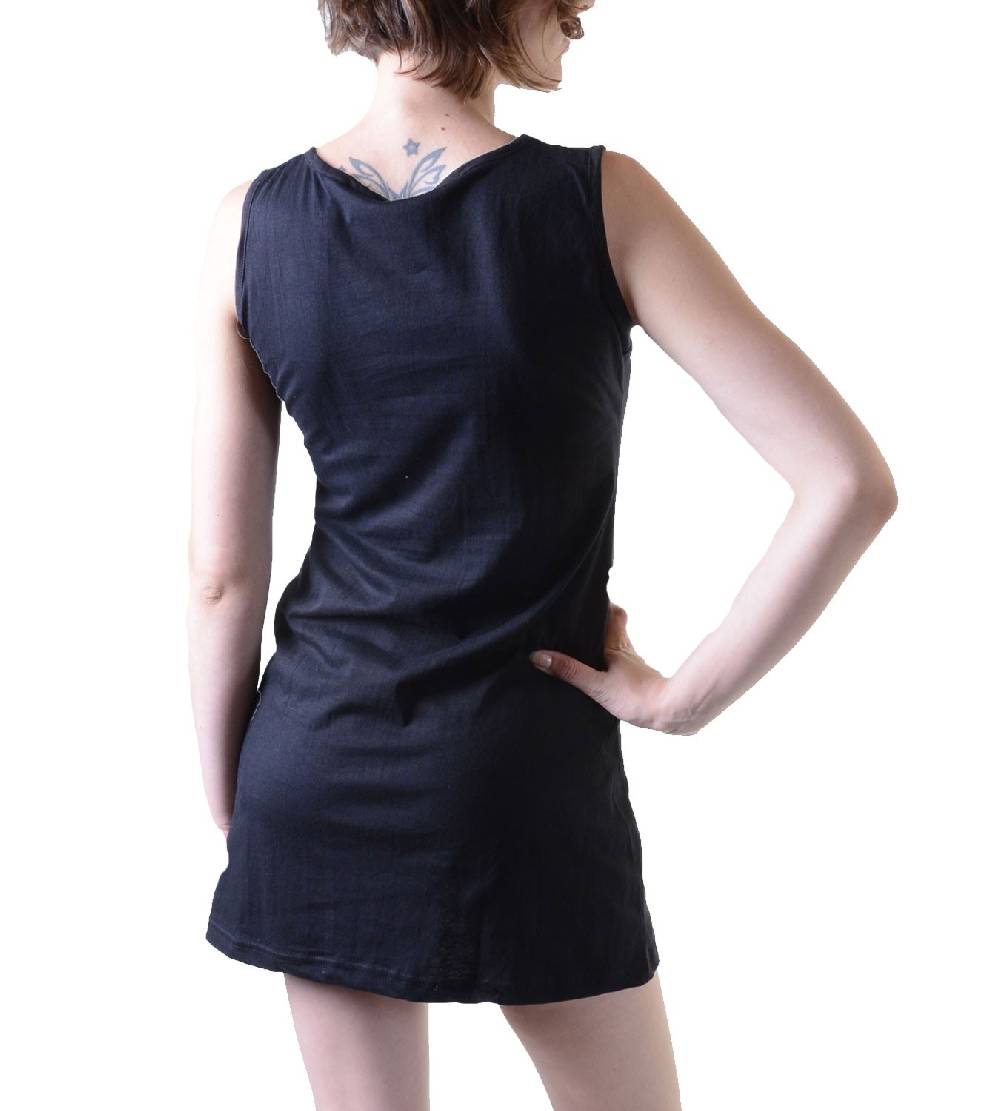 Kunst Und Magie Minikleid Longshirt Tunika Hippie Goa Sommerkleid bestickt Sonderangebote