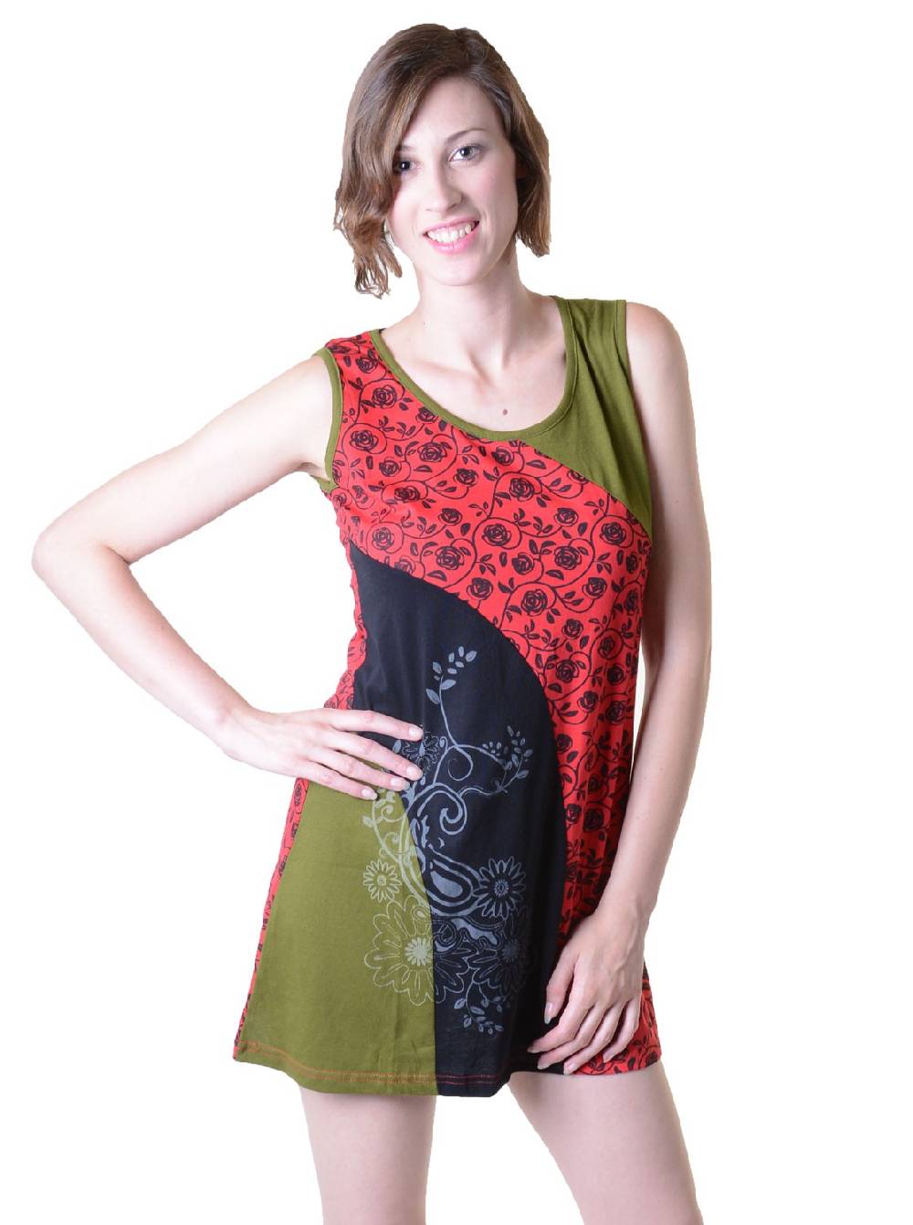 Kunst Und Magie Einzigartige Patchwork Longshirt Tunika Hippie Riesige Ersparnisse