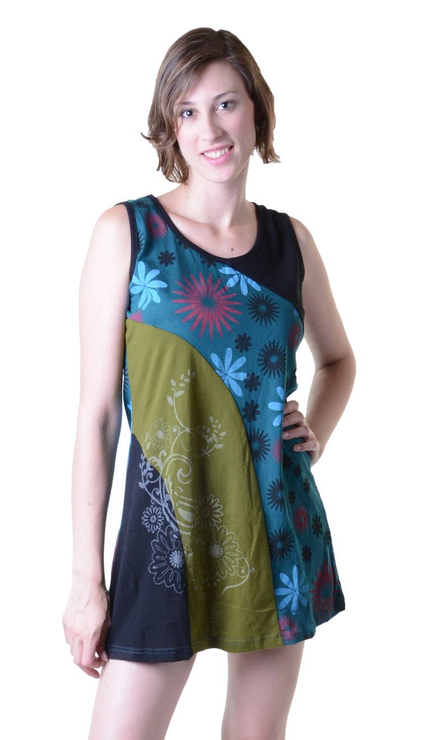 Kunst Und Magie Einzigartige Patchwork Longshirt Tunika Hippie Riesige Ersparnisse