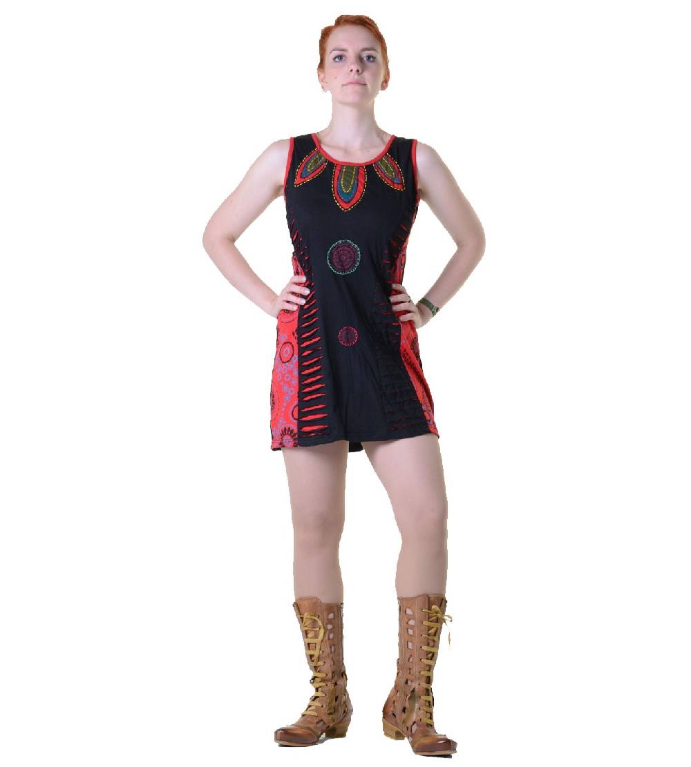 Kunst Und Magie Minikleid Longshirt Tunika Hippie Sommerkleid mehrfarbig Super Sparpreis