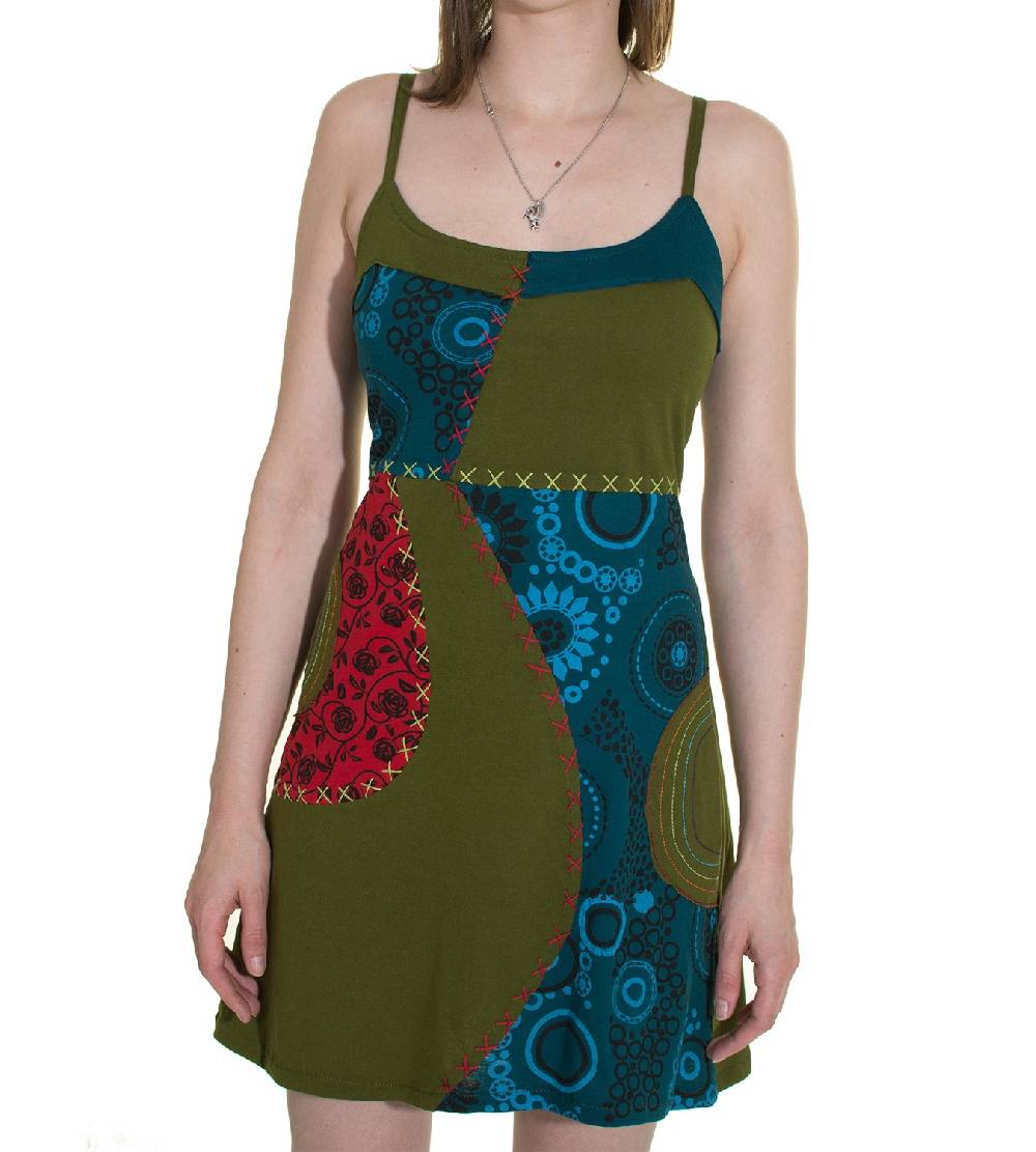 Kunst Und Magie Patchwork Minikleid Longshirt Tunika Hippie Sommerkleid Letzte 3 Tage