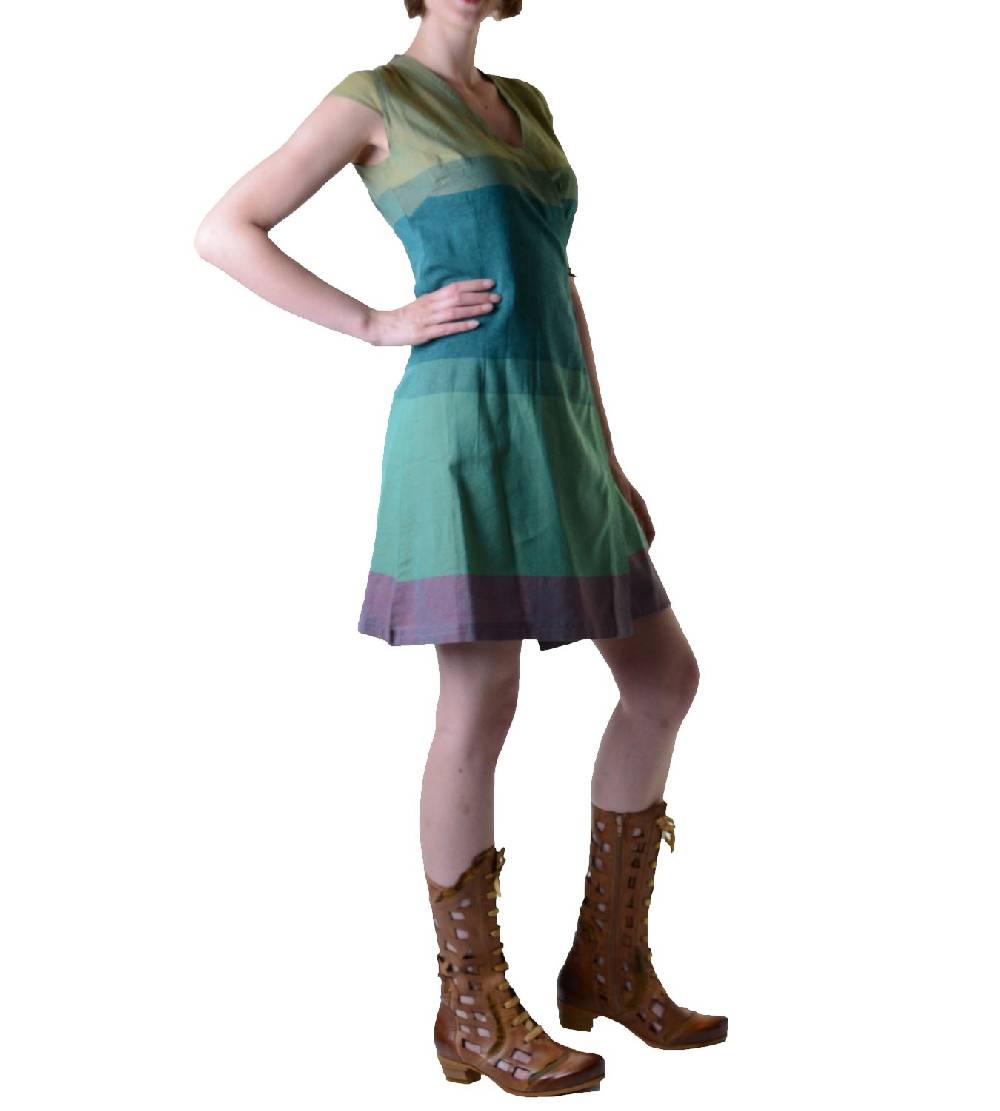 Kunst Und Magie Wickelkleid Tibet Minikleid Tunika Hippie Goa Sommerkleid mehrfarbig Zeitbegrenzte Promotion