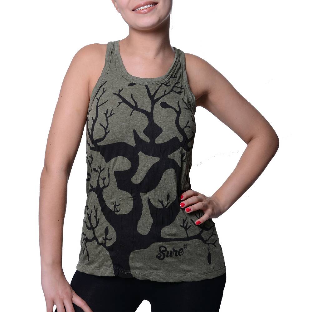Kunst Und Magie Kunst und Magie Om - Lebensbaum 70er Retro Tanktop Sure T-Shirt Riesige Rabatte