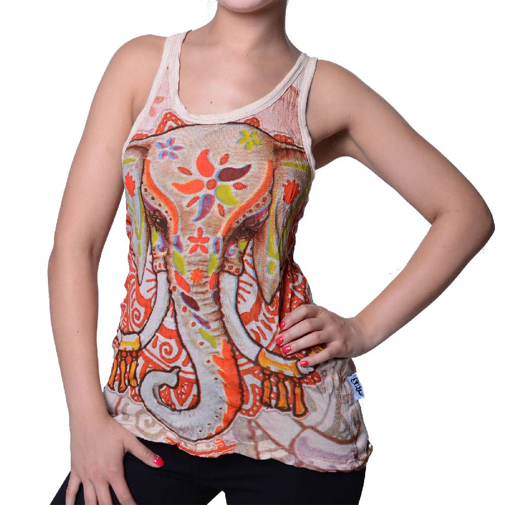 Kunst Und Magie Kunst und Magie Elefant Motiv 70er Retro Tanktop Sure T-Shirt