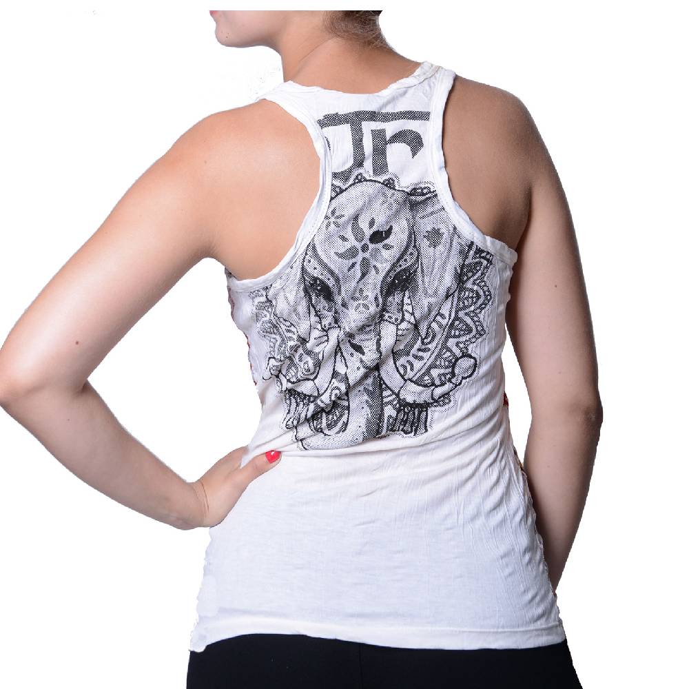 Kunst Und Magie Kunst und Magie Elefant Motiv 70er Retro Tanktop Sure T-Shirt 50% Rabatt mit kostenlosem Versand