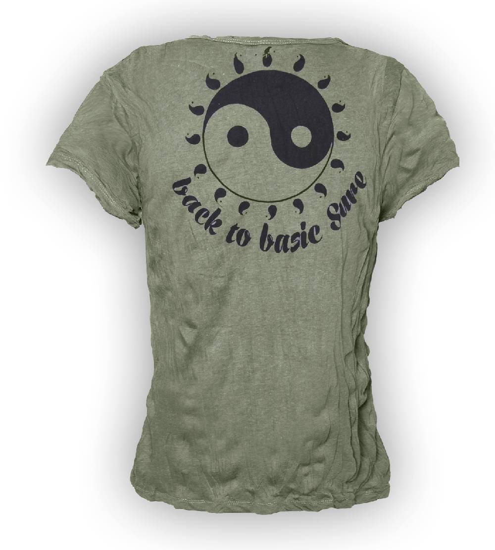 Kunst Und Magie Sure 70er Retro Girlie Top Ying & Yang Hippie Psy Goa T-Shirt Fabrikladen