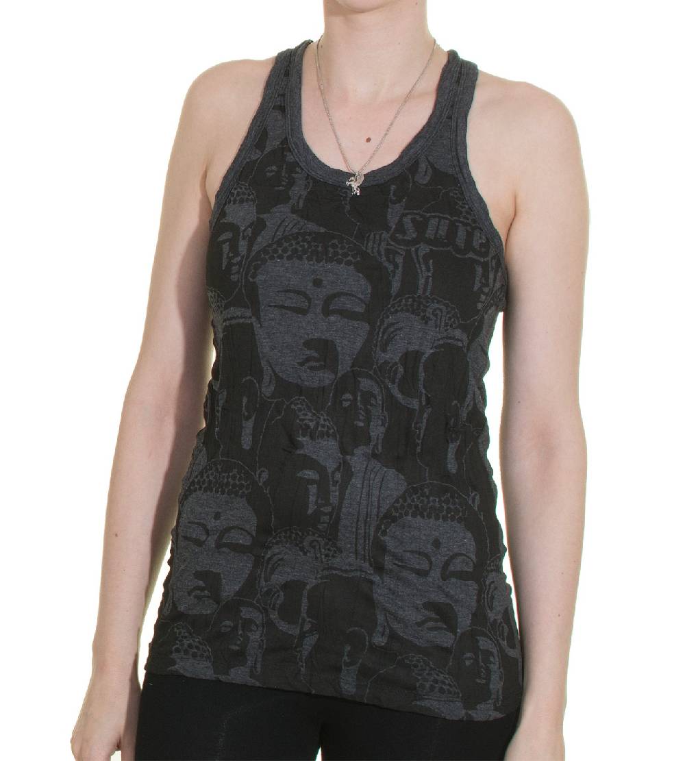 Kunst Und Magie 70er Retro Top Sure Buddha Köpfe Psy Goa T-Shirt in knalligen Farben Speichern exportieren
