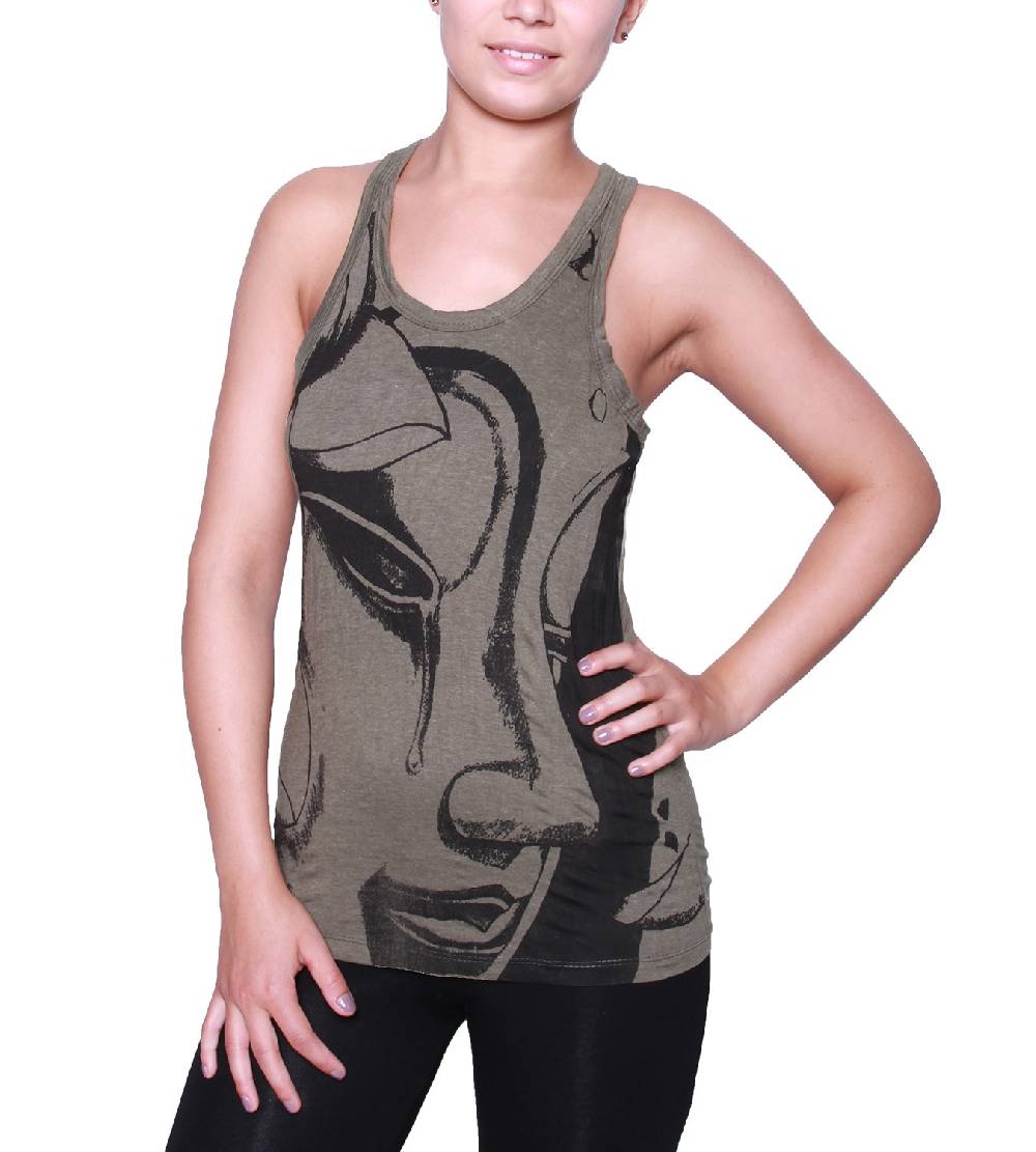 Kunst Und Magie Kunst und Magie Sure Crying Buddha Träne 70er Retro Trägertop T-Shirt Im Verkauf