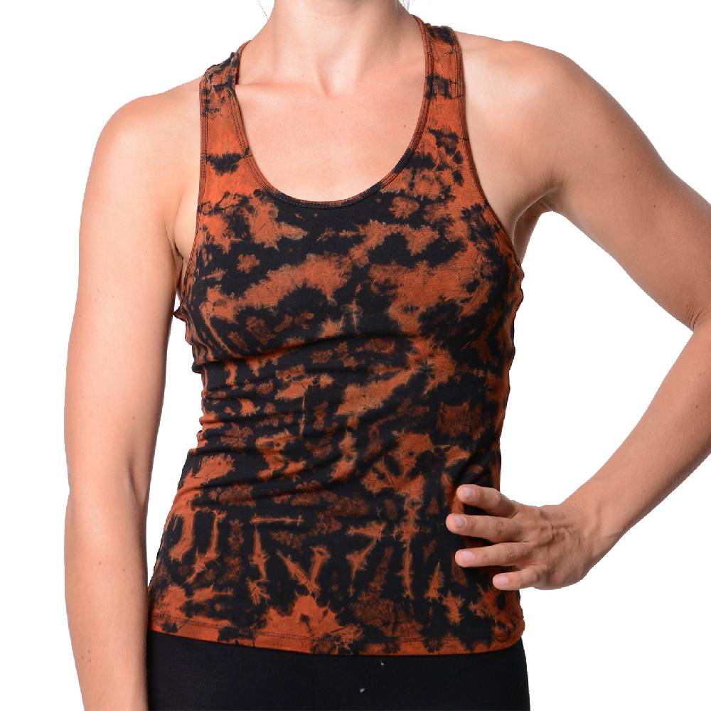 Kunst Und Magie Kunst und Magie Damen Top Atmungsaktive Tie Dye Batik Yoga Top 50% Rabatt für begrenzte Zeit