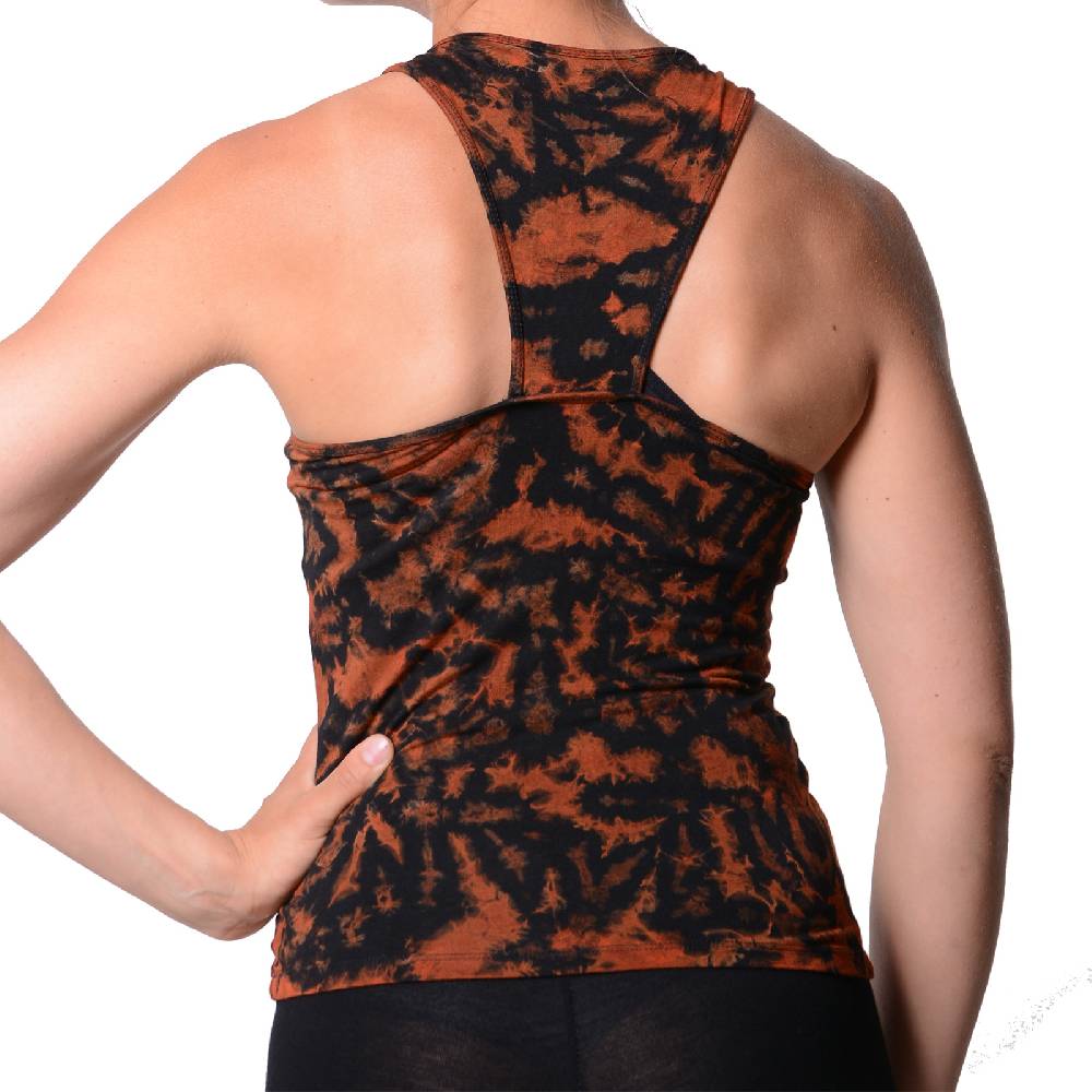 Kunst Und Magie Kunst und Magie Damen Top Atmungsaktive Tie Dye Batik Yoga Top 50% Rabatt für begrenzte Zeit