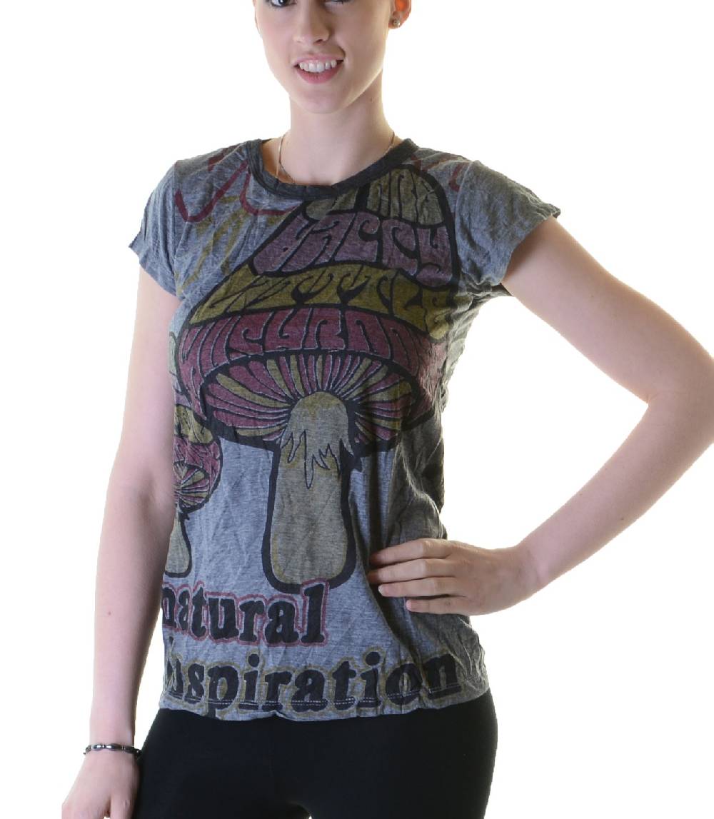Kunst Und Magie 70er Retro Top Sure WEED Magic Mushroom Psy Goa T-Shirt Girlie Rabatte dieses Monats