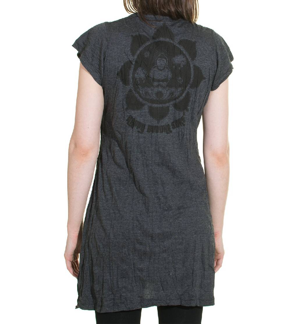 Kunst Und Magie 70er Retro Trägertop Minikleid Sure Buddha Lotus Blume T-Shirt Verkauf