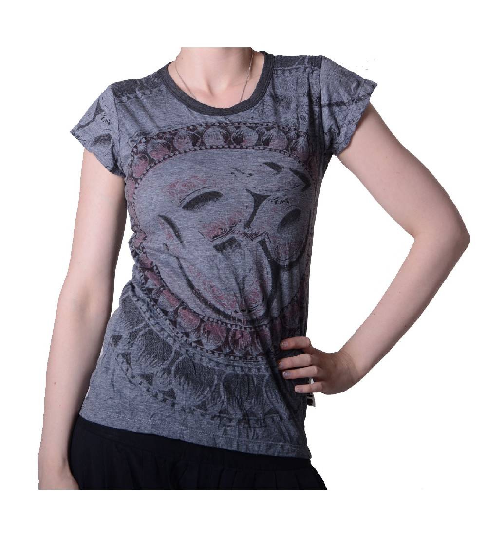 Kunst Und Magie Sure WEED Top 70er Style Goa Om Symbol Girlie T-Shirt im Retro Look Angebote