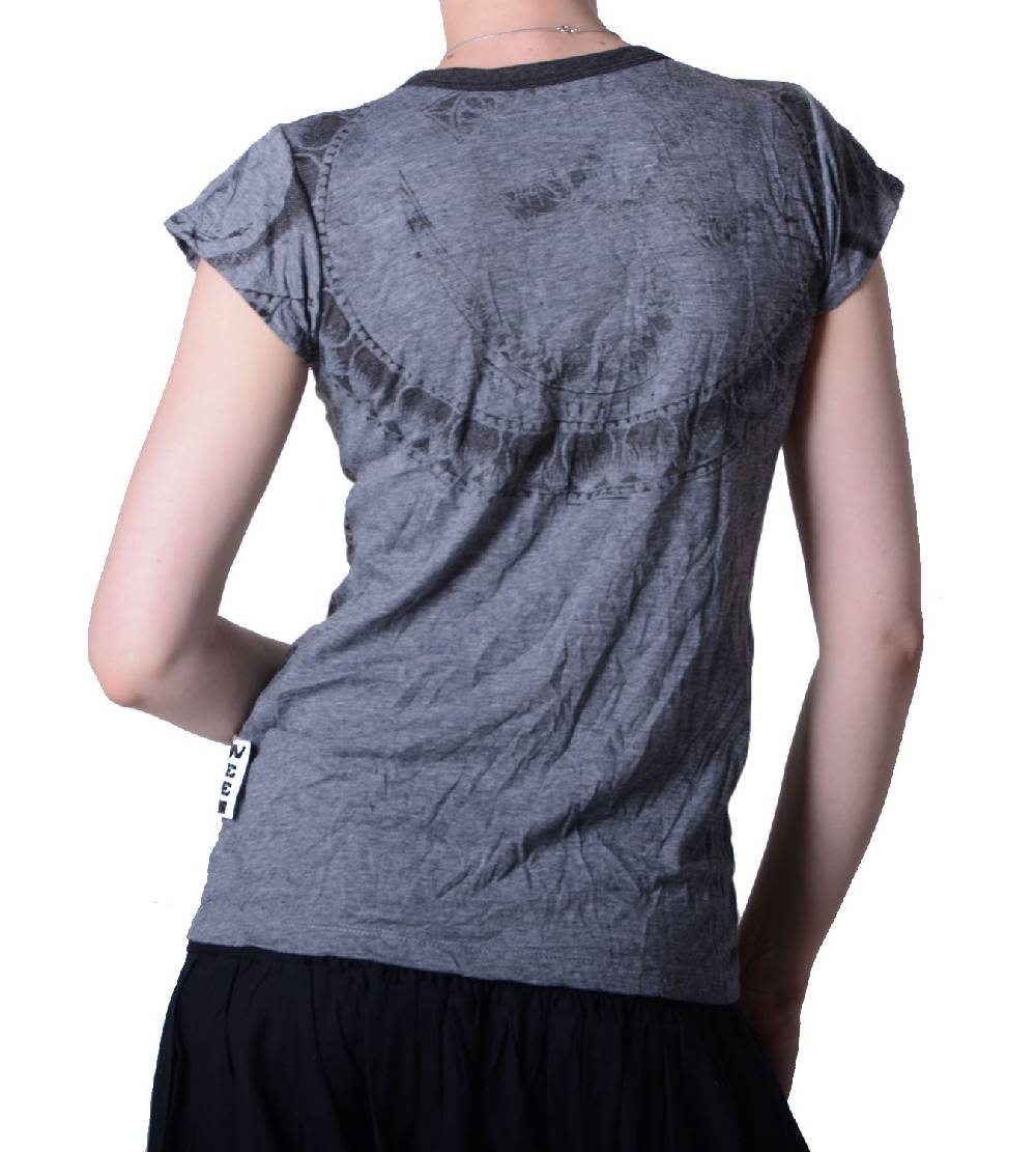 Kunst Und Magie Sure WEED Top 70er Style Goa Om Symbol Girlie T-Shirt im Retro Look Angebote