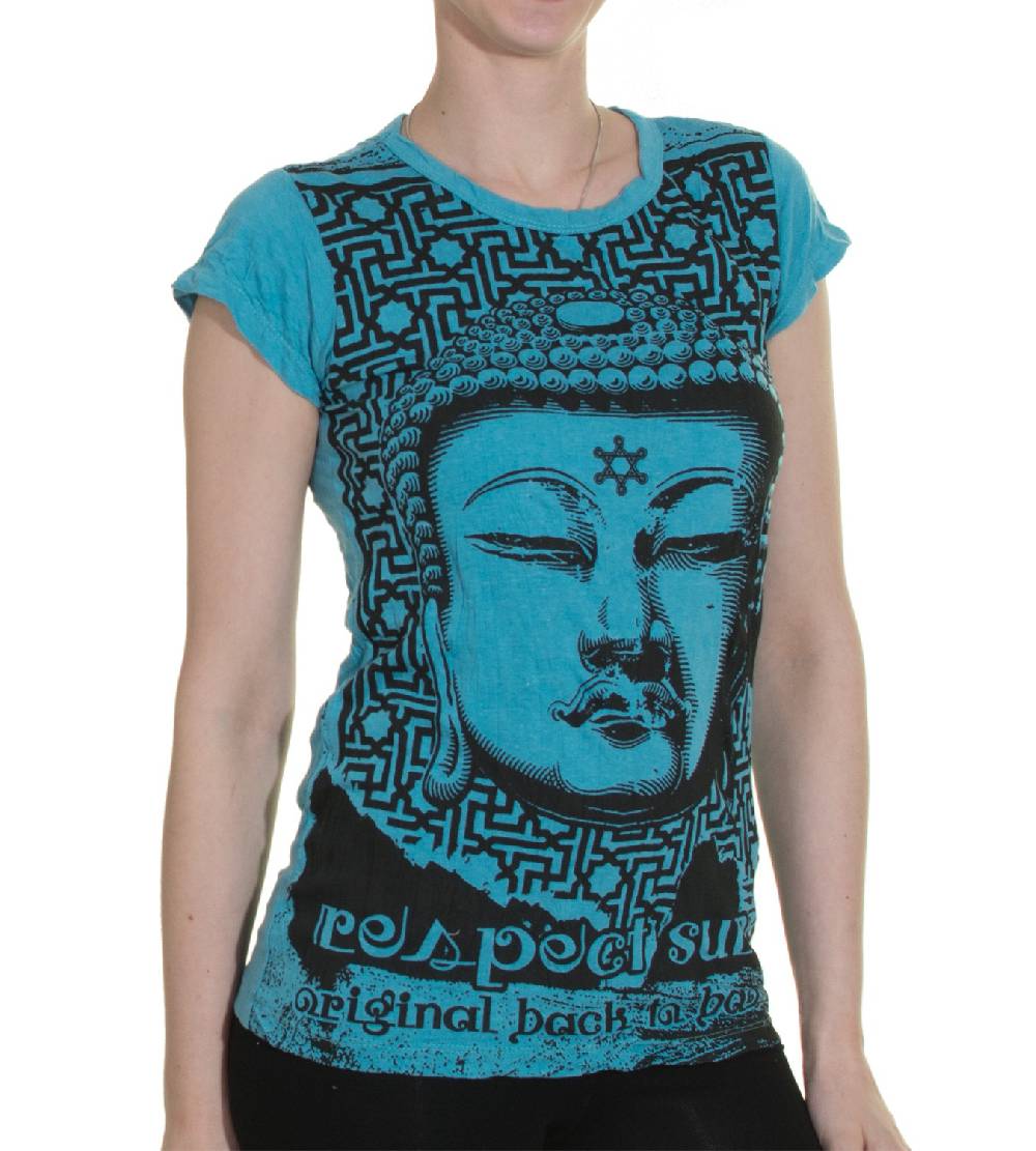 Kunst Und Magie 70er Retro T-Shirt Top Sure Buddha Schlussverkauf