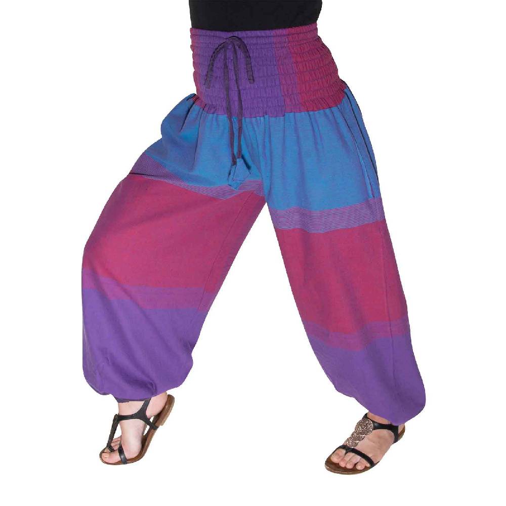 Kunst Und Magie KUNST UND MAGIE Damen bunt one size Boho Yoga Pumphose Sommerhose Pluderhose Sonderangebot