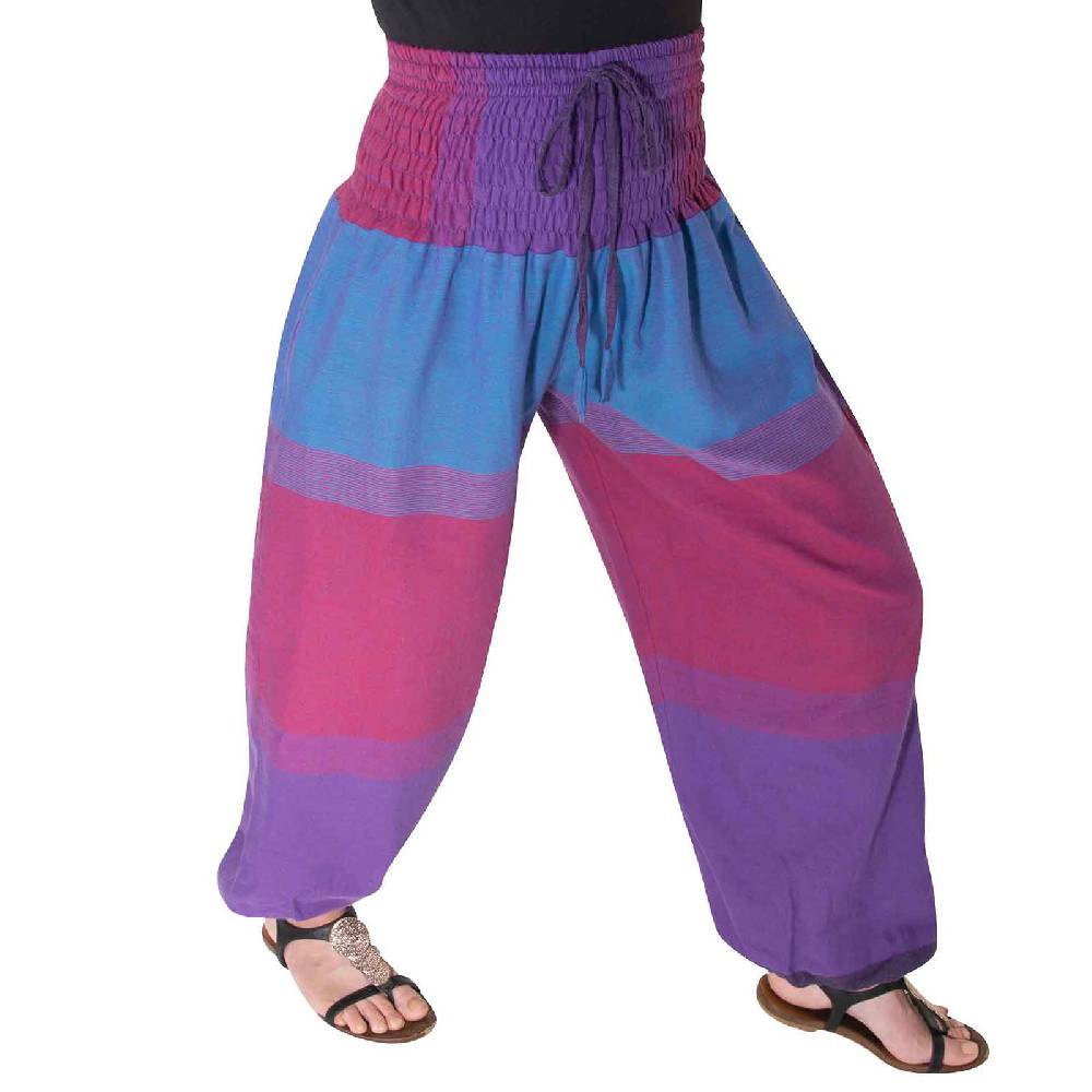Kunst Und Magie KUNST UND MAGIE Damen bunt one size Boho Yoga Pumphose Sommerhose Pluderhose Sonderangebot