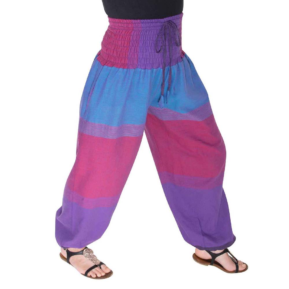Kunst Und Magie KUNST UND MAGIE Damen bunt one size Boho Yoga Pumphose Sommerhose Pluderhose Sonderangebot