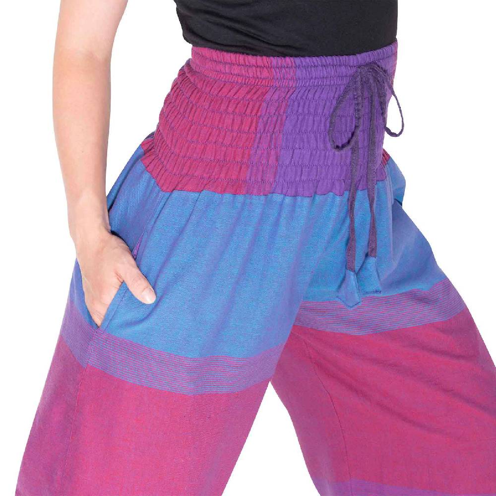 Kunst Und Magie KUNST UND MAGIE Damen bunt one size Boho Yoga Pumphose Sommerhose Pluderhose Sonderangebot