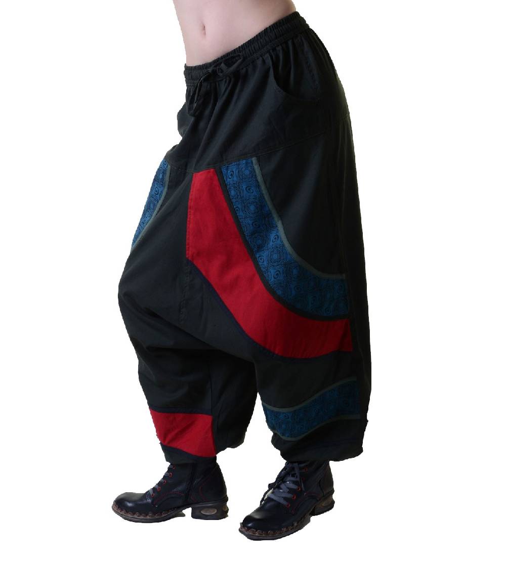 Kunst Und Magie Psy Sarouel Baggy Pants Hippie Hose Goa Baumwoll Haremshose mehrfarbig