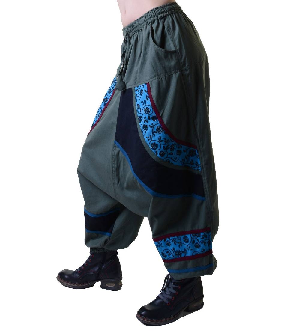 Kunst Und Magie Psy Sarouel Baggy Pants Hippie Hose Goa Baumwoll Haremshose mehrfarbig Großer Ausverkauf