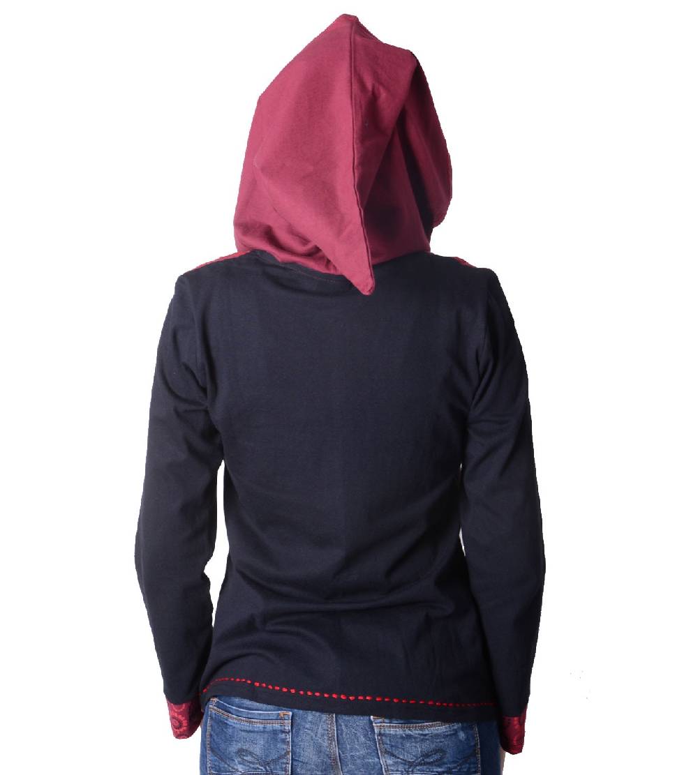Kunst Und Magie Flippige Damen Freizeitjacke aus Baumwolle mit Zipfelkapuze Exklusivangebot