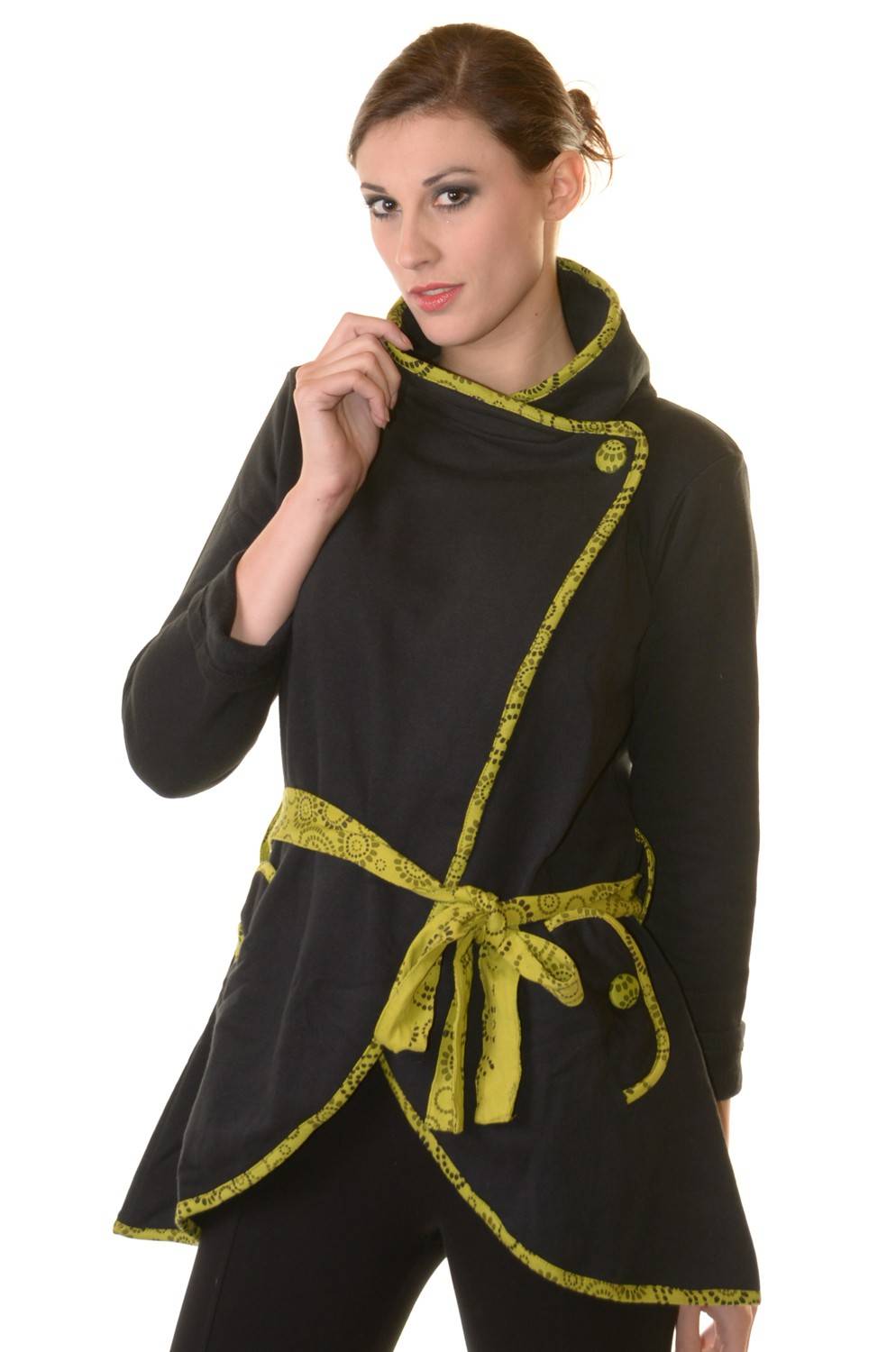Kunst Und Magie Boho Jacke Damen Baumwolljacke Hippie Jacke im auffälligen "Geisha"-Design Saisonschlussverkauf