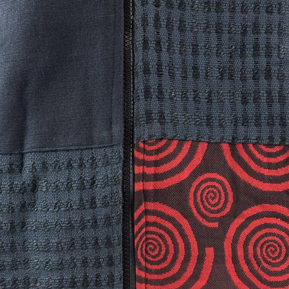 Kunst Und Magie Kunst und Magie Herren Patchwork Jacke mit Kapuze Cyber Monday
