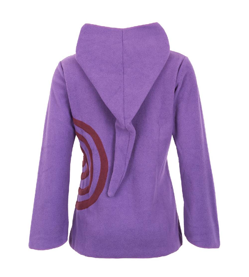 Kunst Und Magie Fleece Pullover mit Zipfelkapuze Goa Psy Hippie Fraggle mit Spirale Valentinstagsangebot