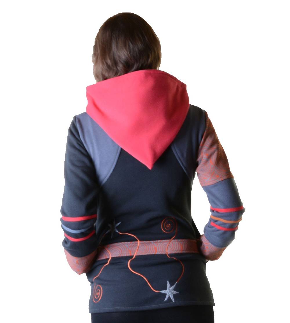 Kunst Und Magie Sweatjacke mit Zipfelkapuze Goa Elfe Psy Hippie Fraggle Jubiläumsangebot