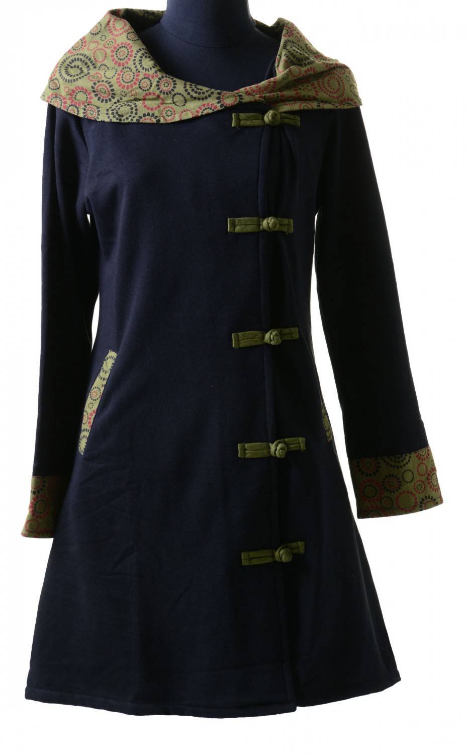 Kunst Und Magie Mantel aus Baumwolle Jacke Goa Psy Hippie Boho Lagerräumung