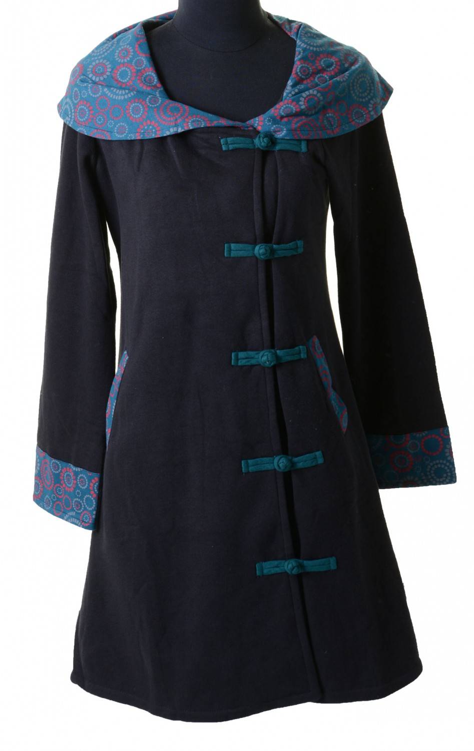 Kunst Und Magie Mantel aus Baumwolle Jacke Goa Psy Hippie Boho Lagerräumung