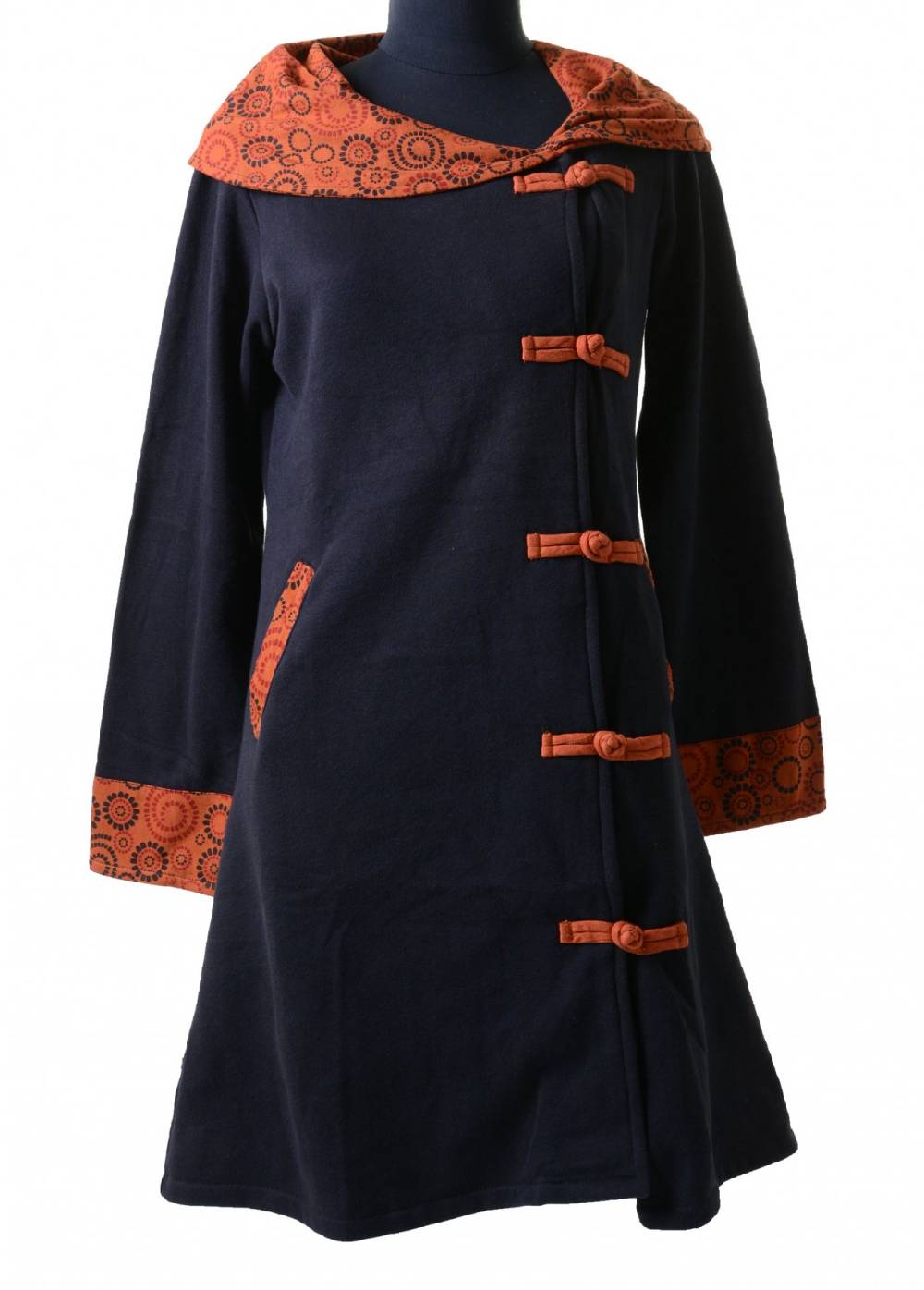 Kunst Und Magie Mantel aus Baumwolle Jacke Goa Psy Hippie Boho Lagerräumung