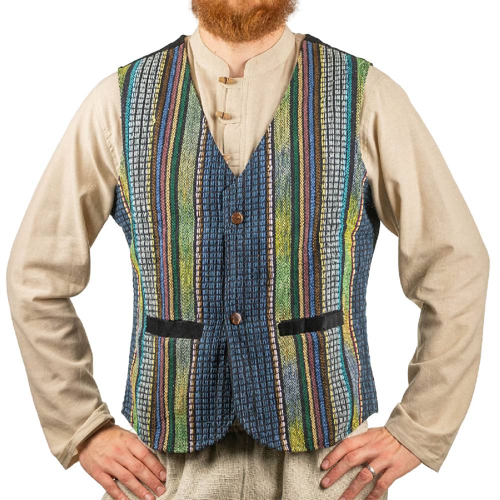 Kunst Und Magie Kunst und Magie Bunte Herren Hippie Weste
