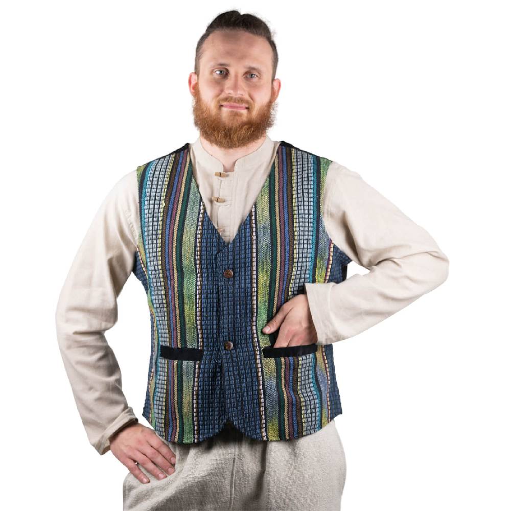 Kunst Und Magie Kunst und Magie Bunte Herren Hippie Weste Bis zu 50% Rabatt