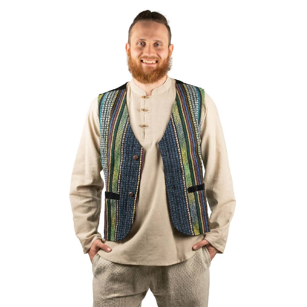 Kunst Und Magie Kunst und Magie Bunte Herren Hippie Weste Bis zu 50% Rabatt
