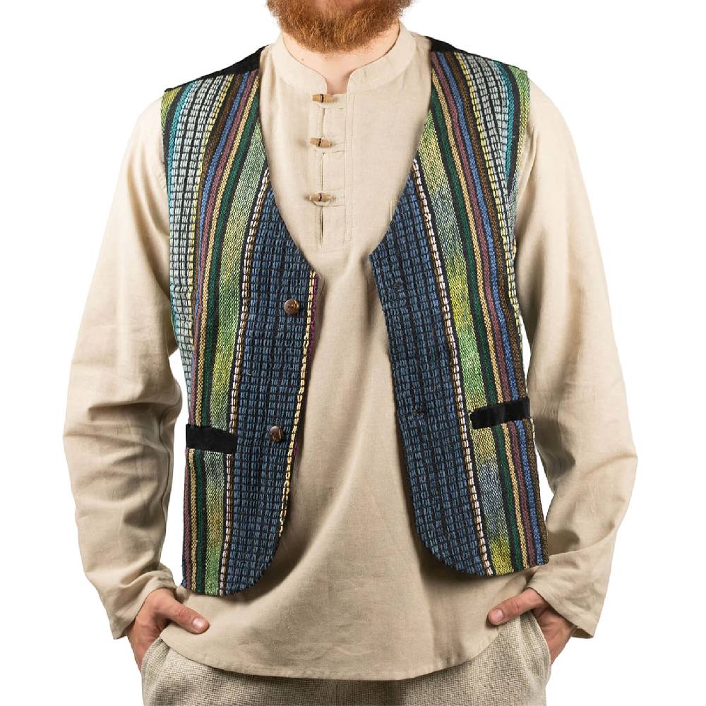 Kunst Und Magie Kunst und Magie Bunte Herren Hippie Weste Bis zu 50% Rabatt