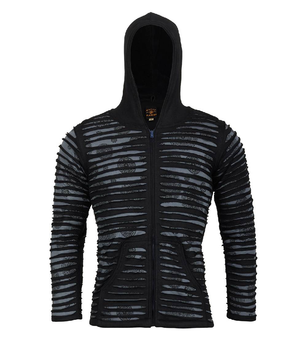 Kunst Und Magie Kunst und Magie Männer Cutwork Goa Jacke mit Kapuze Nur noch ein Tag übrig