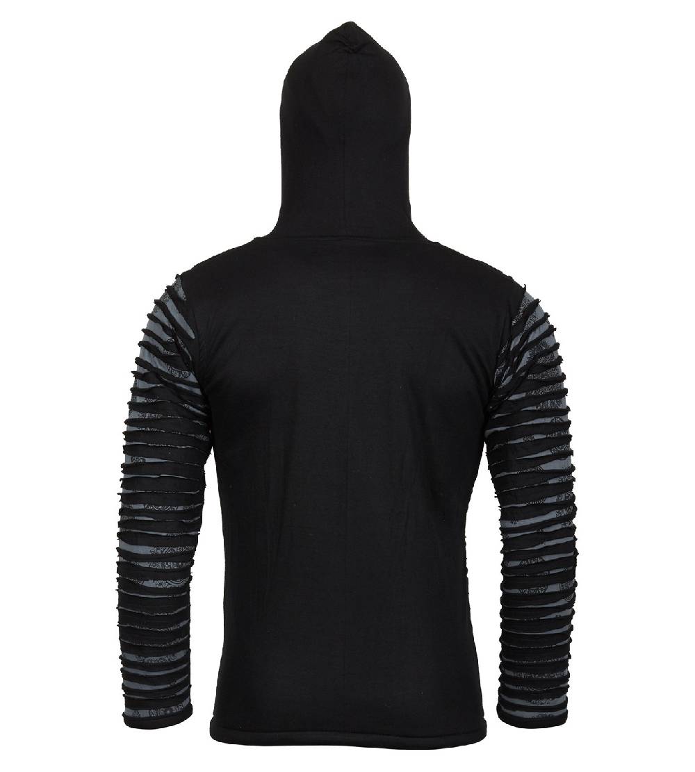 Kunst Und Magie Kunst und Magie Männer Cutwork Goa Jacke mit Kapuze Nur noch ein Tag übrig