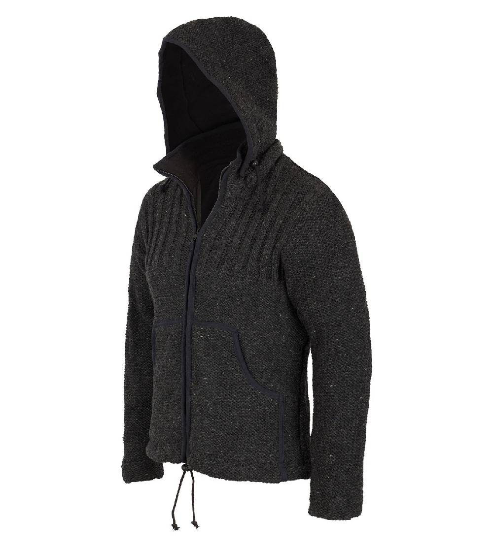 Kunst Und Magie Herren Strickjacke Wollejacke mit Fleecefutter und abnehmbarer Kapuze Meist gekauft