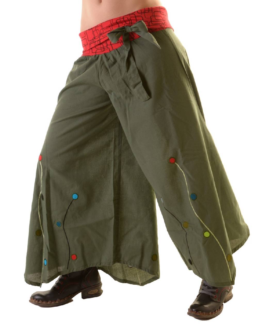 Kunst Und Magie Hosenrock Tanzhose Schlaghose Hippie Goa Boho Kostenloser Versand