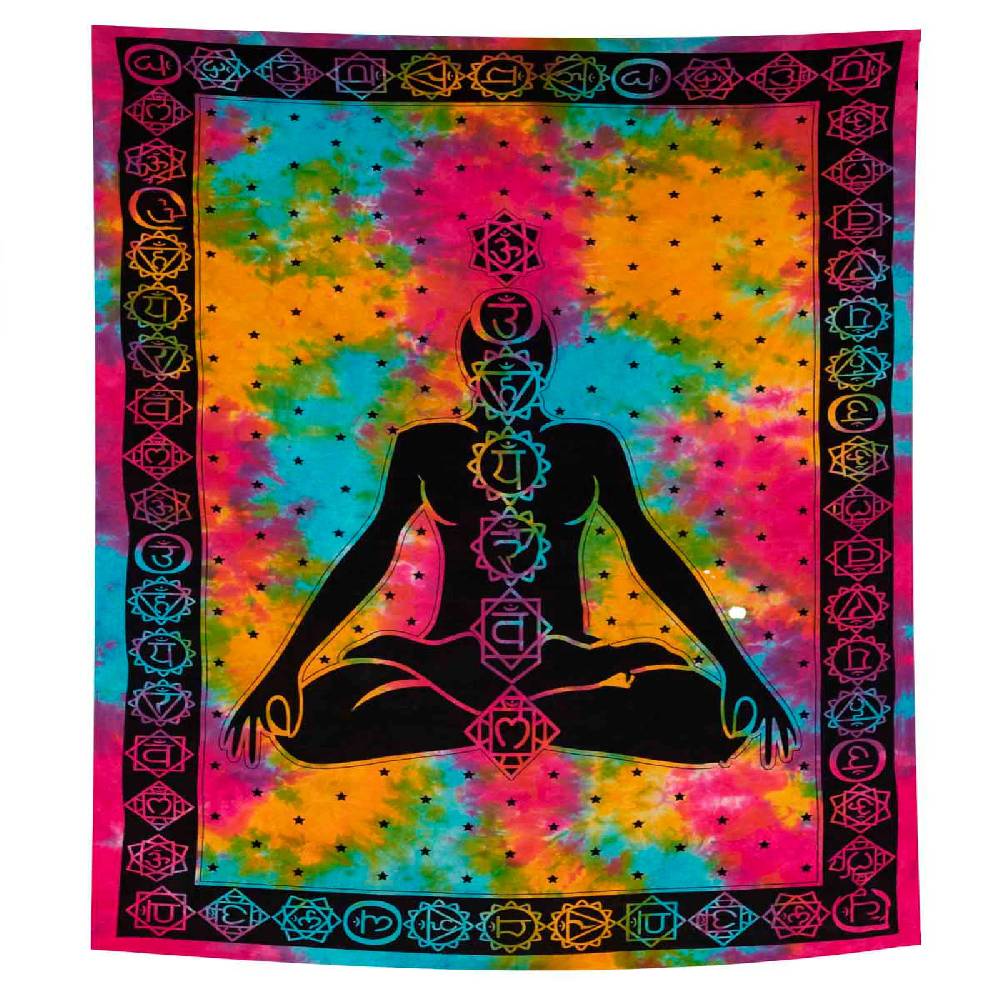 Kunst Und Magie Bunte Tagesdecke Wandbehang Bunt Deko Chakra Meditation ca.200x230cm Preisnachlass